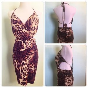 🐆 ANIMAL PRINT BACKLESS DRESS
